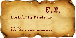 Borbély Mimóza névjegykártya