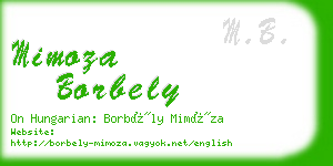 mimoza borbely business card